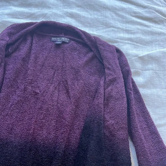 Barefoot Dreams Purple Calypso Wrap Cardigan small medium - Picture 3 of 4